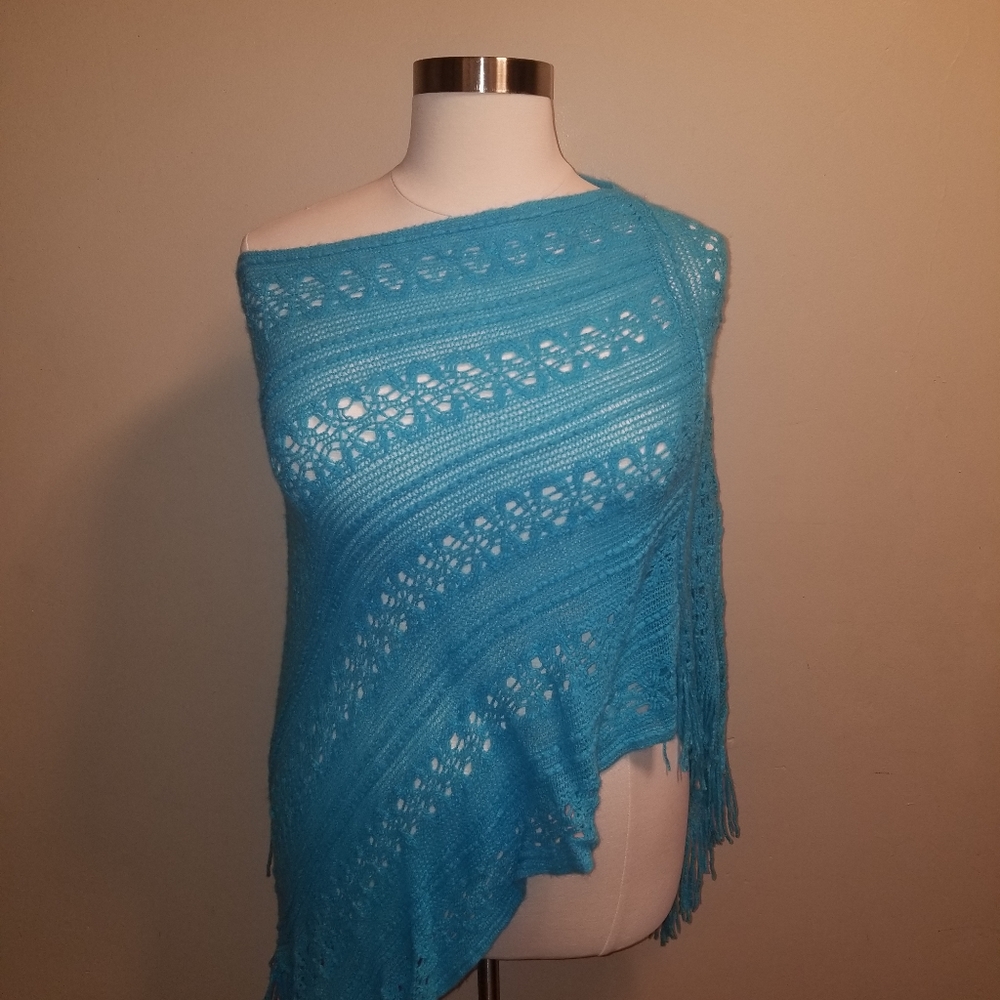 Cowl Neck Knit Shawl